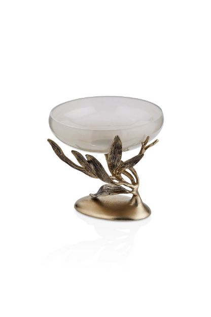 Ivy Antik Gold Ayalı Krem Ombreli Cam Sunumluk