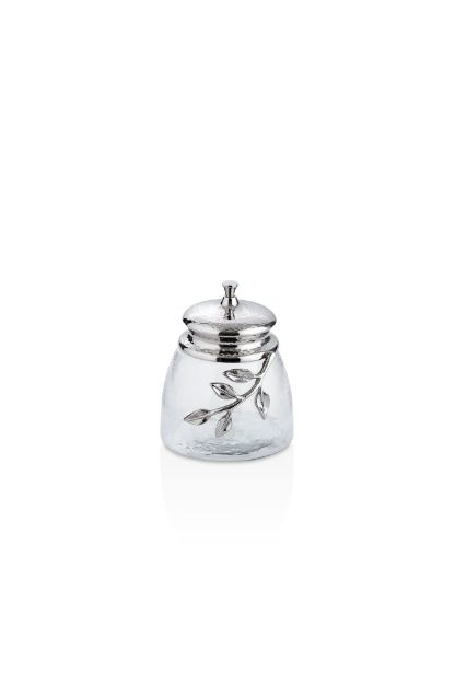 Oak Dekoratif Cam Kavanoz Silver Büyük