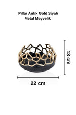 Pıllar Antik Gold Siyah Metal Meyvelik