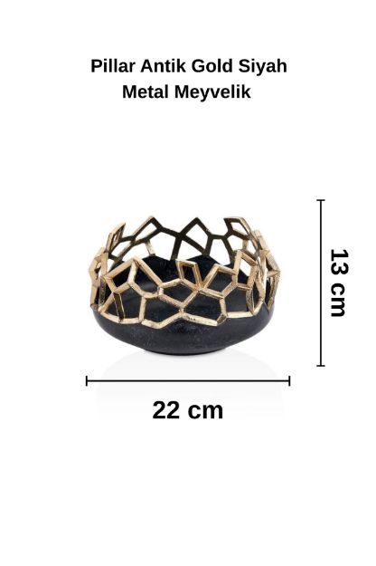 Pıllar Antik Gold Siyah Metal Meyvelik