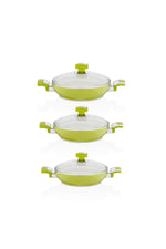 Bonera 6 Parça Seramik Omlet Set Yeşil