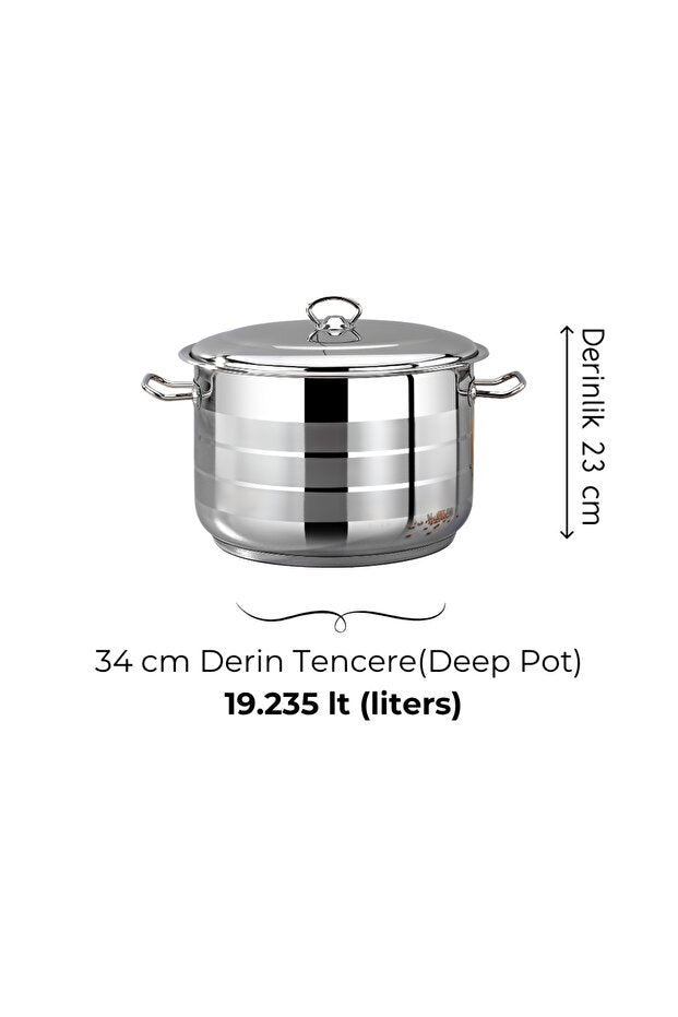 Bonera Masterchef Tekli Derin Tencere 34 Cm