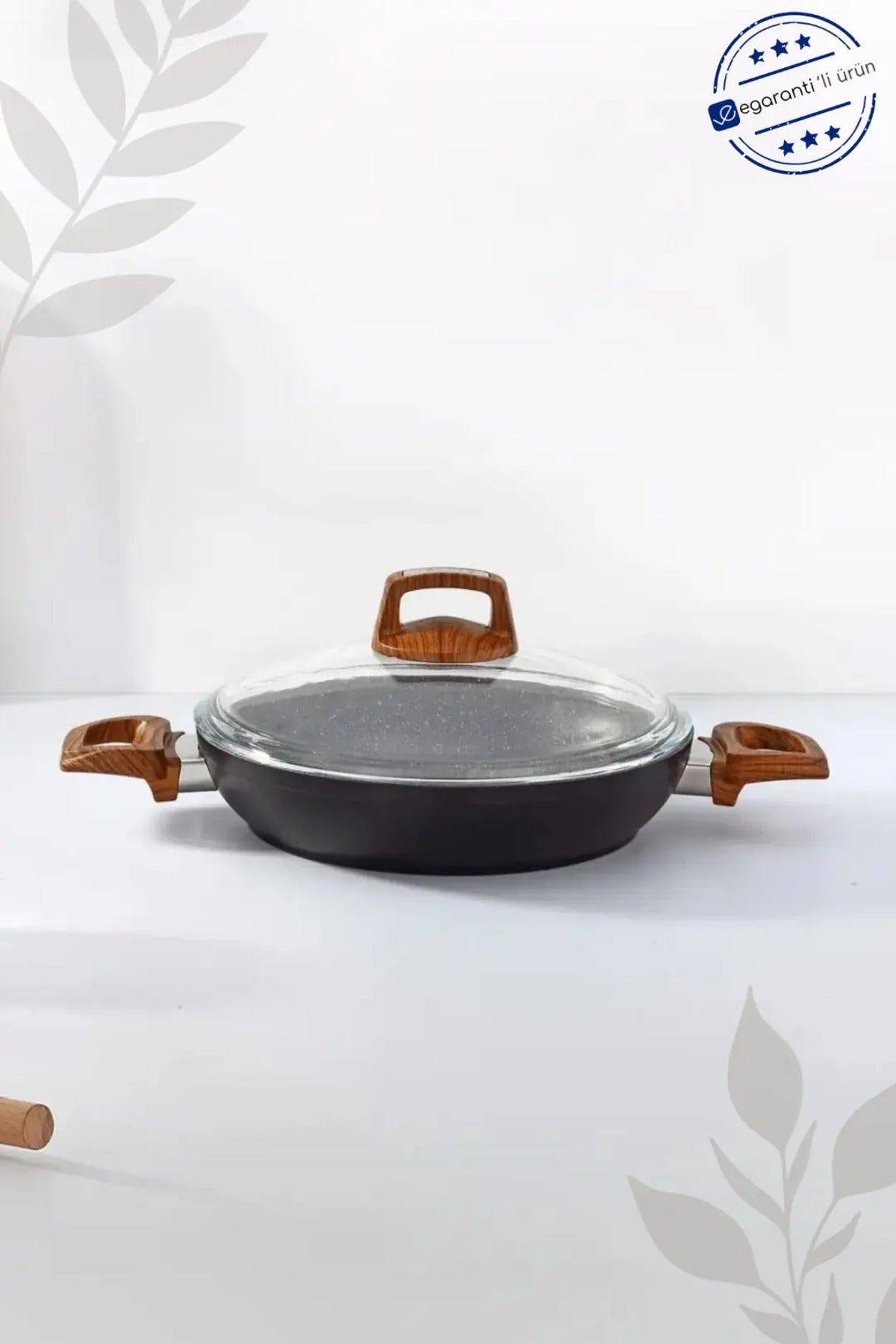 Bonera Vogue Granit 22 Cm Ahşap Kulplu Omlet Tava