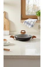 Bonera Vogue Granit 22 Cm Ahşap Kulplu Omlet Tava
