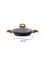Bonera Vogue Granit 22 Cm Ahşap Kulplu Omlet Tava
