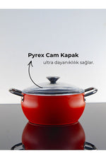 Bonera Pro Plus Parça Tencere Seti Kırmızı