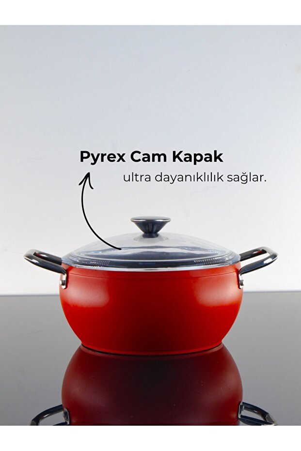 Bonera Pro Plus Parça Tencere Seti Kırmızı