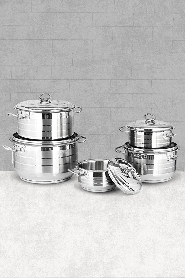 Bonera Masterchef 10 Parça Çelik Tencere Set