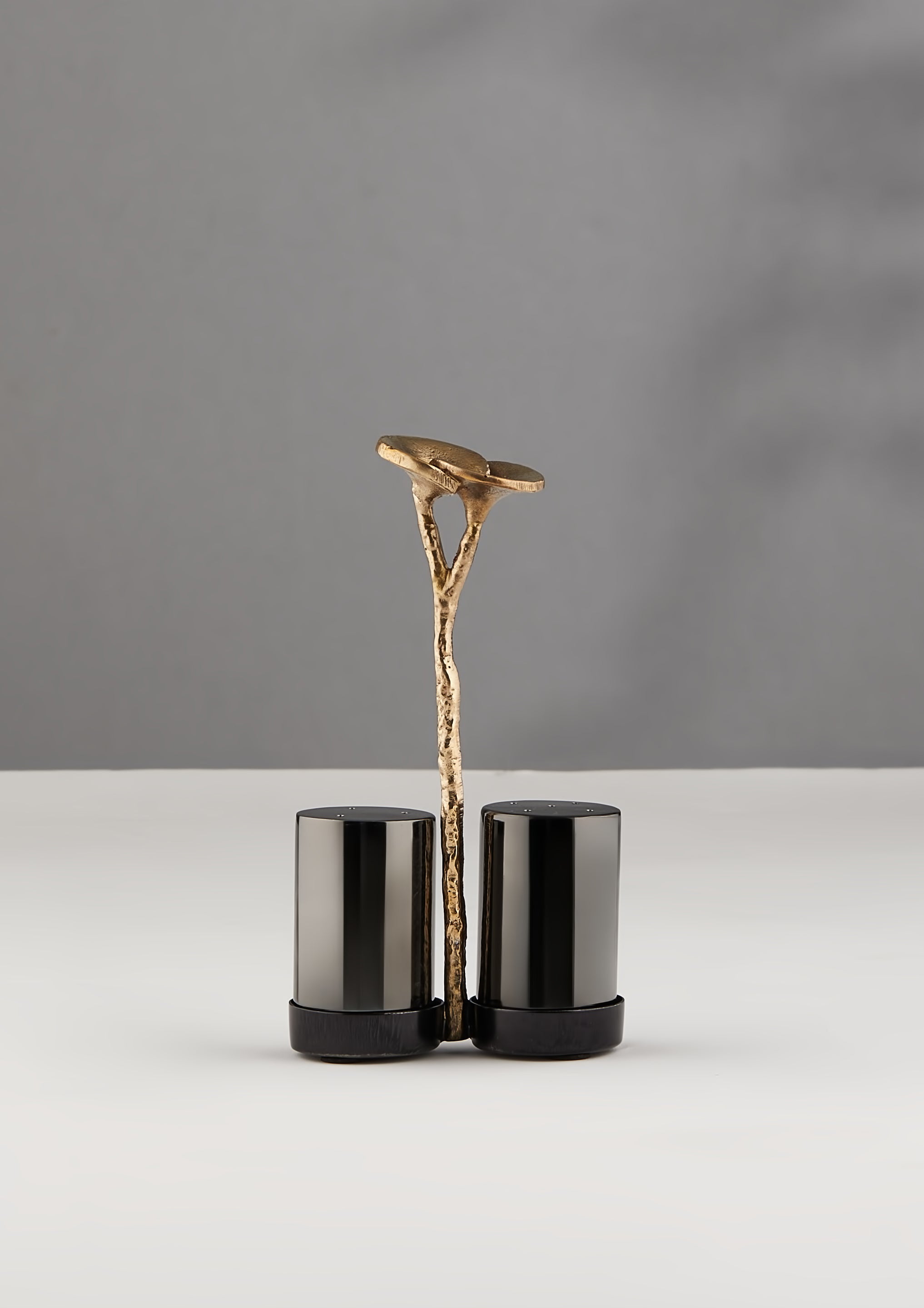 Rose Standlı Tuzluk Ve Biberlik Silver - Gold