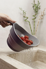 Kitchen Life Katlanabilir Süzgeç Seti – 4 Parça Akordiyon Mutfak Hazırlık Grubu, Gri