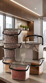 Kitchen Life Kulplu Deterjanlık Seti – 6'lı Mega Boy Un & Bakliyat Kabı, 4 Litre