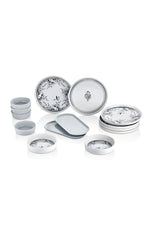Kitchen Life Cold Flowers Desenli Kahvaltı Takımı – 6 Kişilik, 14 Parça, Lüks Sunum