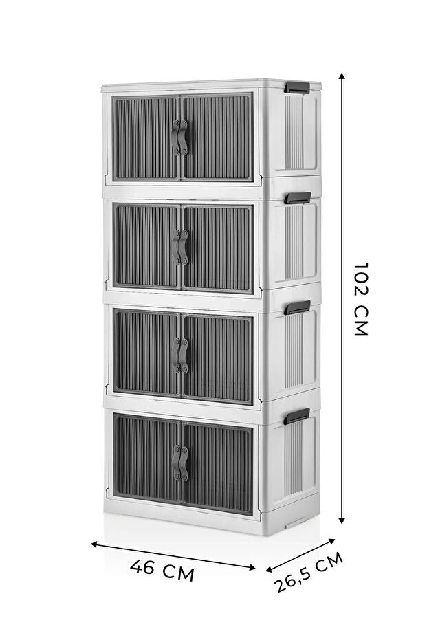 Kitchen Life Portatif Mıknatıslı Düzenleyici Dolap – 4 Katlı Plastik Organizer