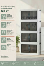 Kitchen Life Portatif Mıknatıslı Düzenleyici Dolap – 4 Katlı Plastik Organizer