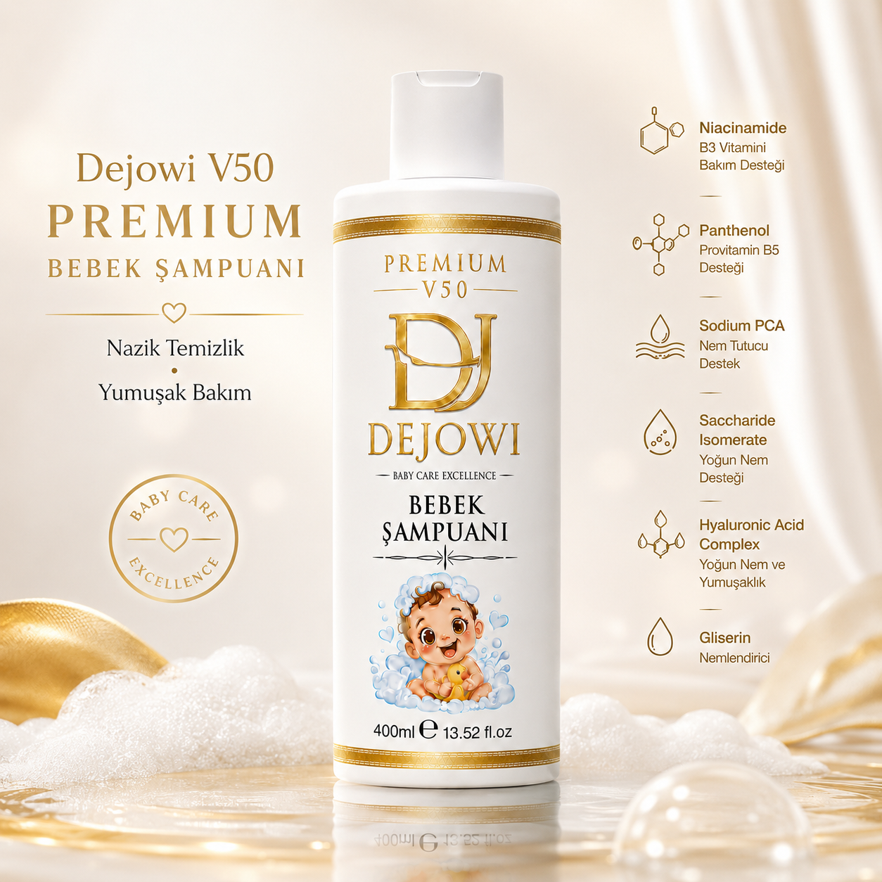 Dejowi V50 Premium Bebek Şampuanı 400 ml