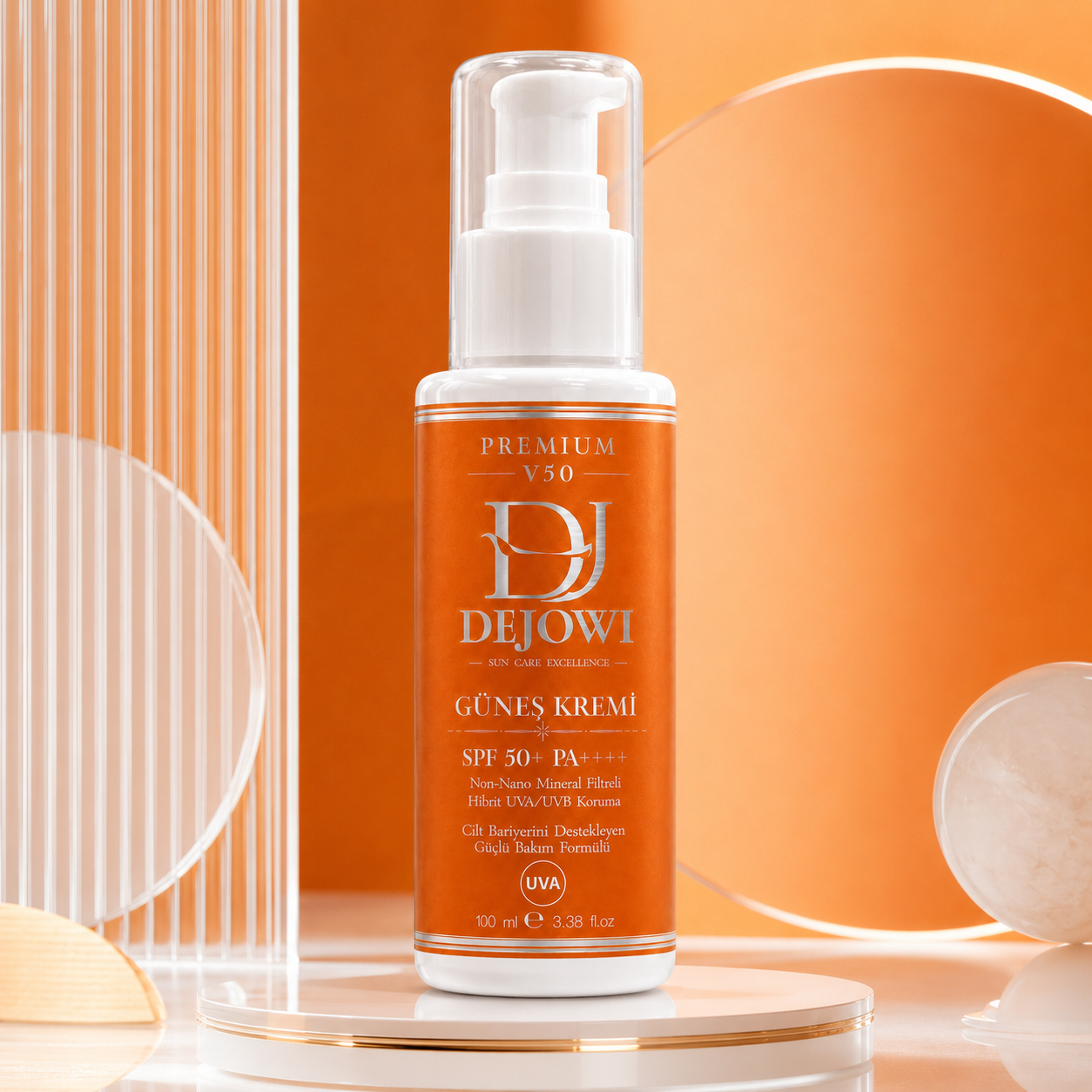 Dejowi V50 Mineral Filtre Destekli Hibrit UVA/UVB Koruma SPF 50+ PA++++ Güneş Kremi 100 ml