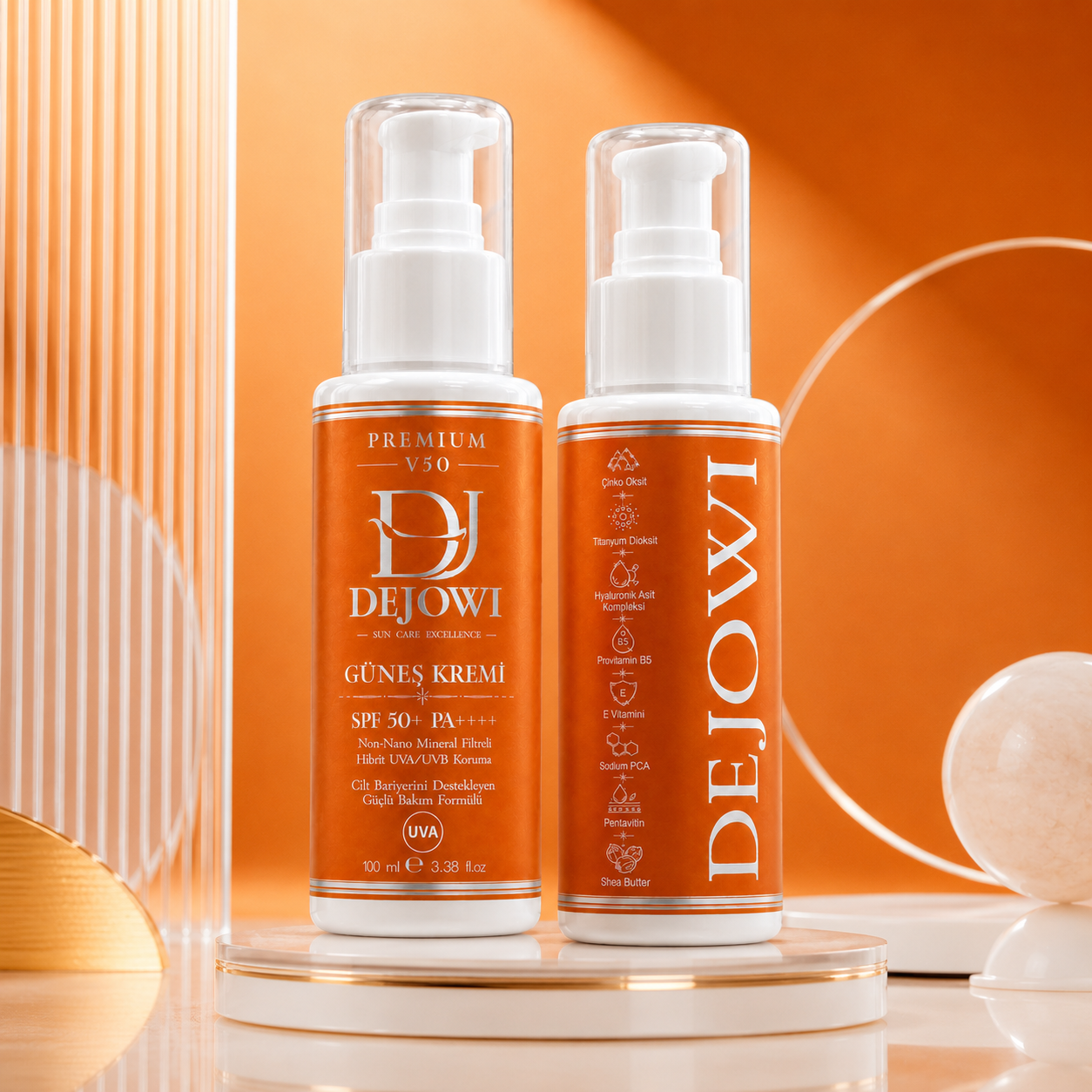 Dejowi V50 Mineral Filtre Destekli Hibrit UVA/UVB Koruma SPF 50+ PA++++ Güneş Kremi 100 ml