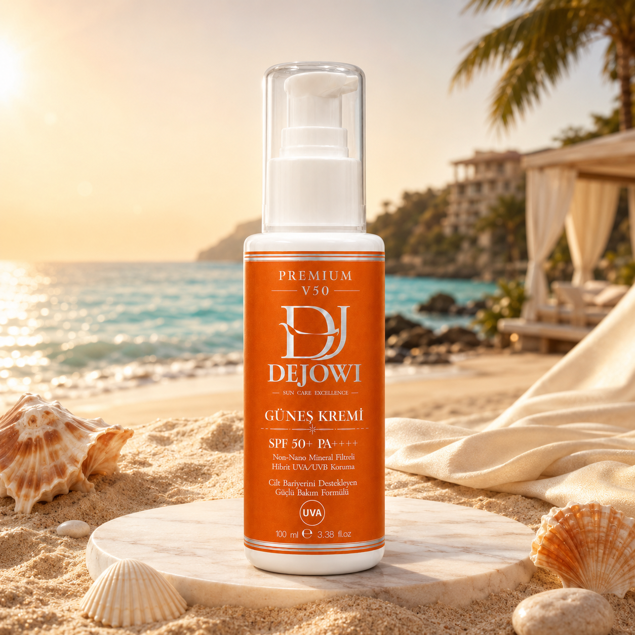 Dejowi V50 Mineral Filtre Destekli Hibrit UVA/UVB Koruma SPF 50+ PA++++ Güneş Kremi 100 ml