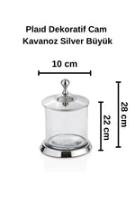 Plaıd Dekoratif Cam Kavanoz Silver Büyük