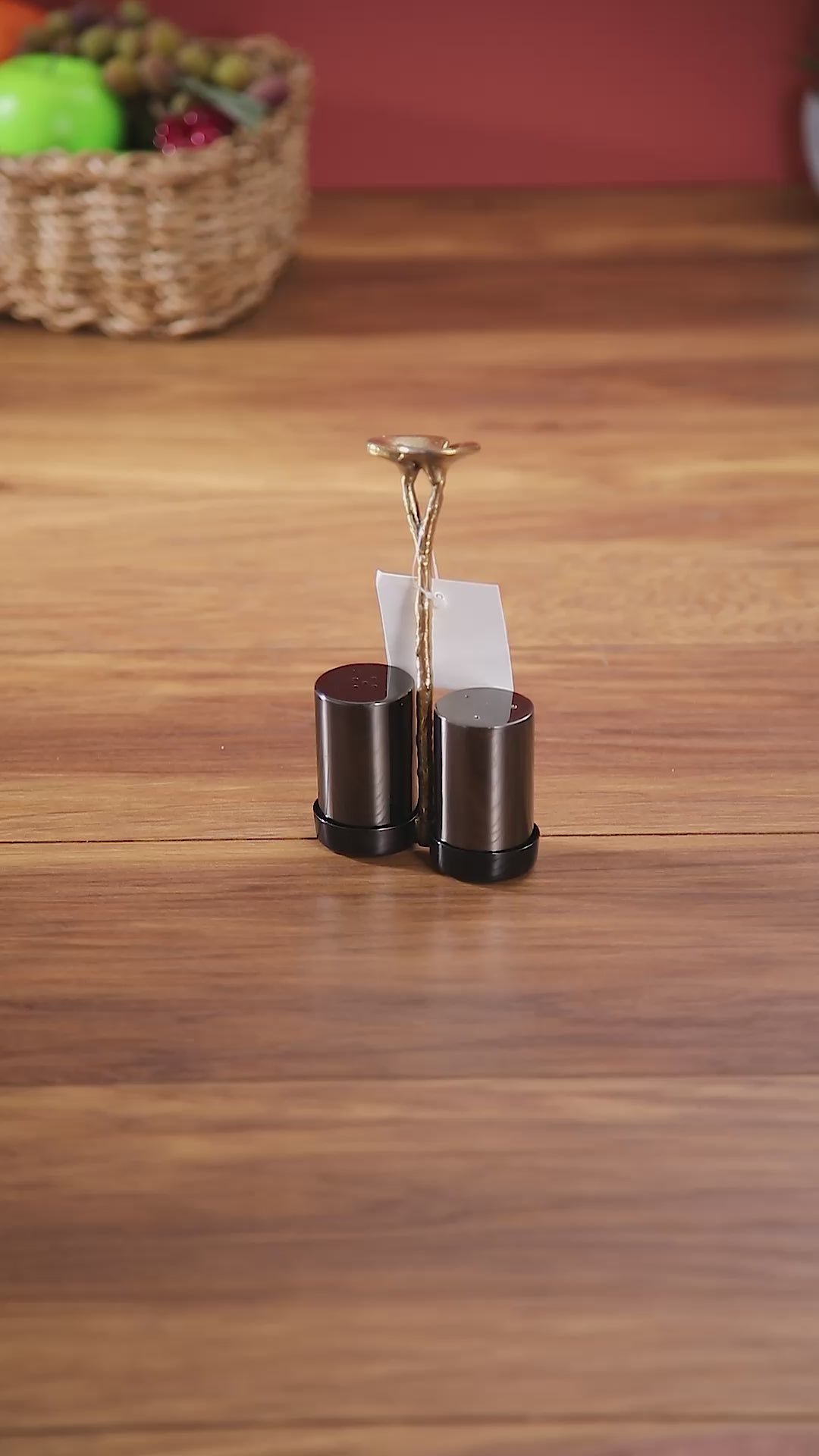 Rose Standlı Tuzluk Ve Biberlik Silver - Gold