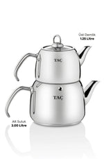Taç Panda TAC-5934 Çaydanlık Platin Renk Detay – 18/10 Paslanmaz Çelik Çeyizlik