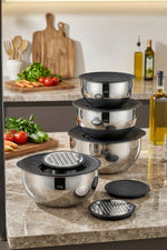 Taç MixMaster TAC-6373 9 parça rendeli karıştırma ve saklama kabı seti - BPA içermez