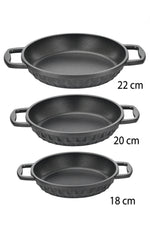 Taç Bella 3'lü Döküm Sahan Seti Siyah 18-20-22 cm – Yanmaz Yapışmaz